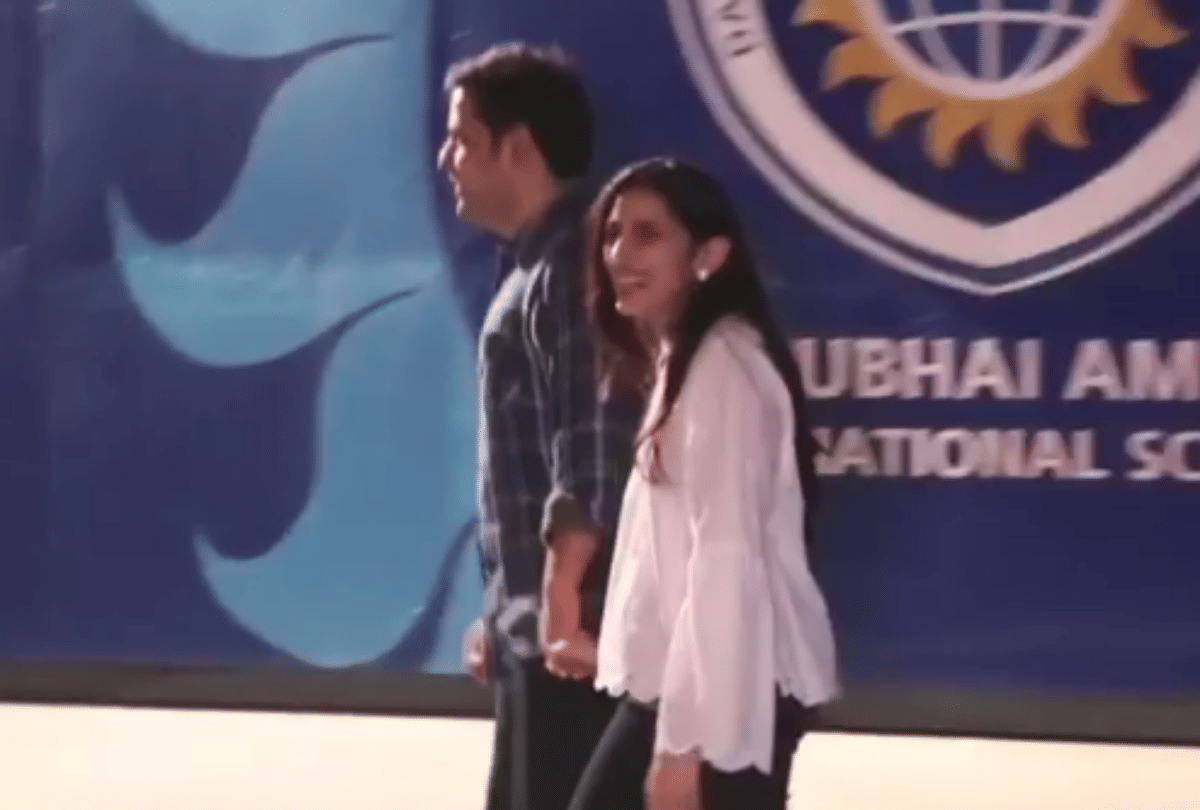 akash ambani and shloka mehta arrived school annual day