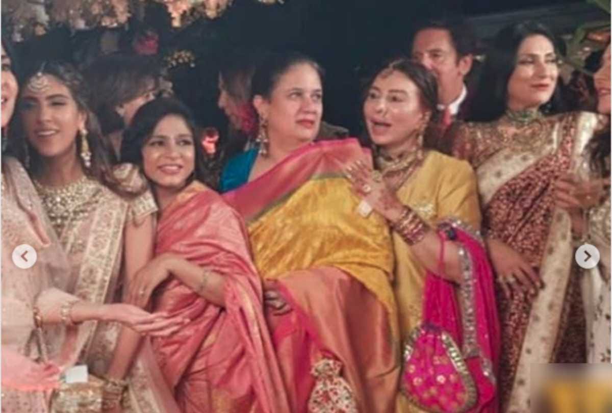 sanjay dutt and mayata dutt attend his niece kumar gaurav daughter siya wedding