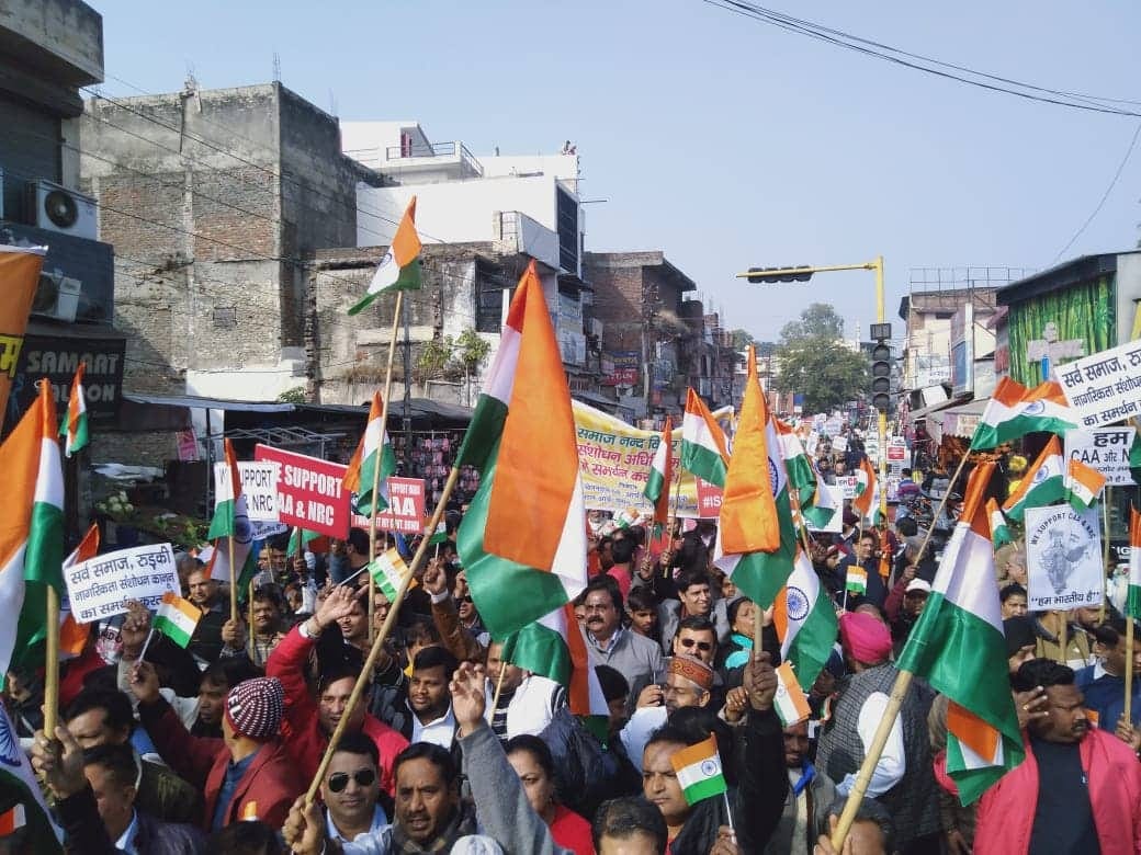Uttarakhand: rally in  support and opposition to CAA