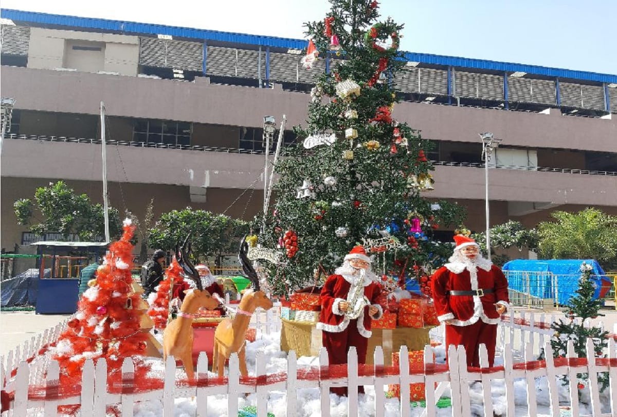 Christmas 2019 preparations market malls and churches decorated with trees and lighting