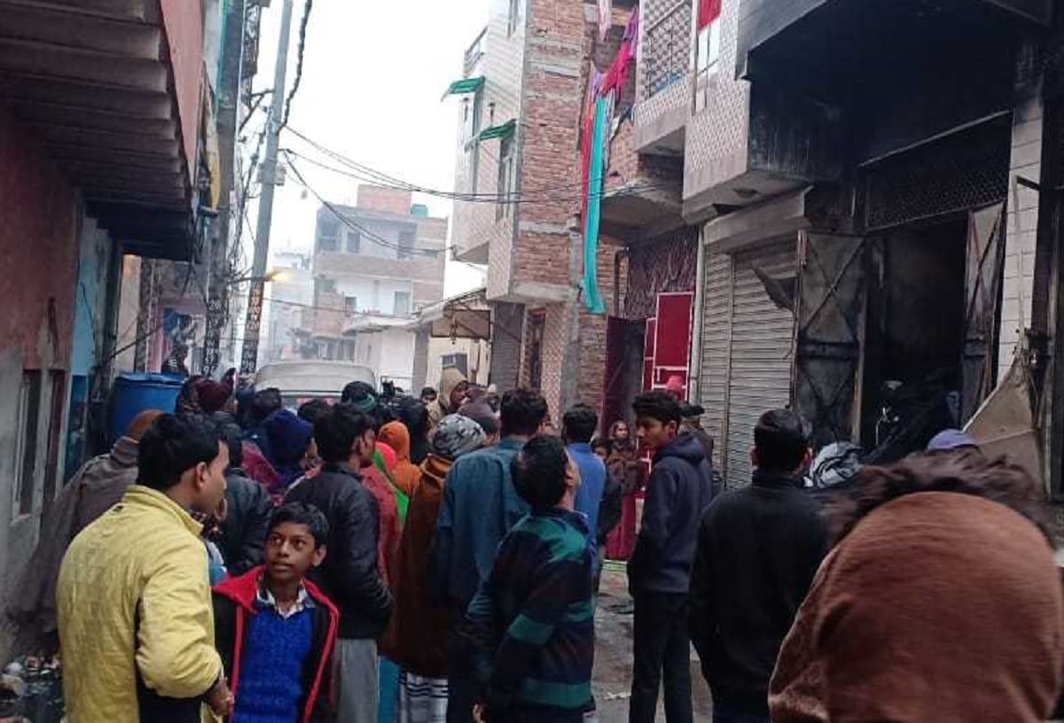 Fire in three-storey building in Delhi