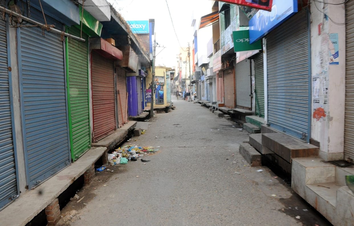 protest in sambhal on caa