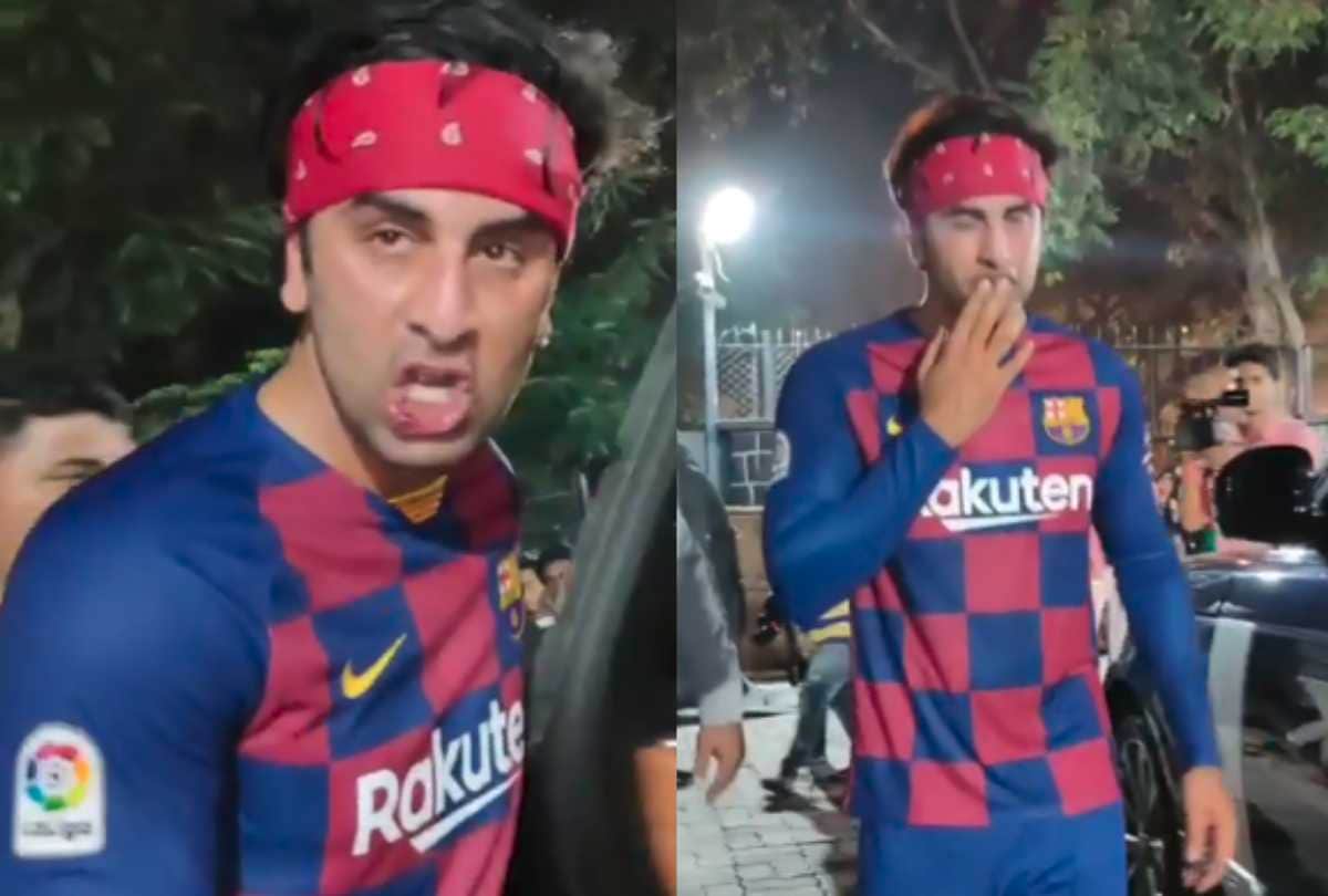 ranbir kapoor injured during playing football he take selfie with fans
