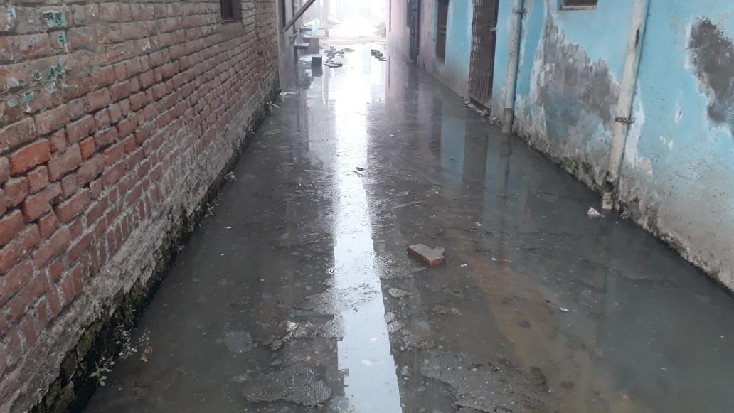 Town road becomes pond
