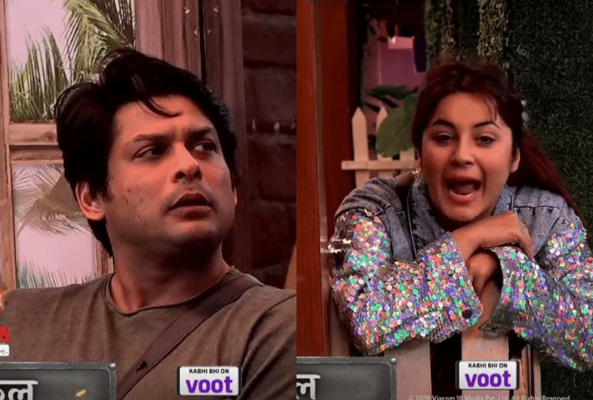 bigg boss 13 sidharth shukla and shehnaz gill shows love each other