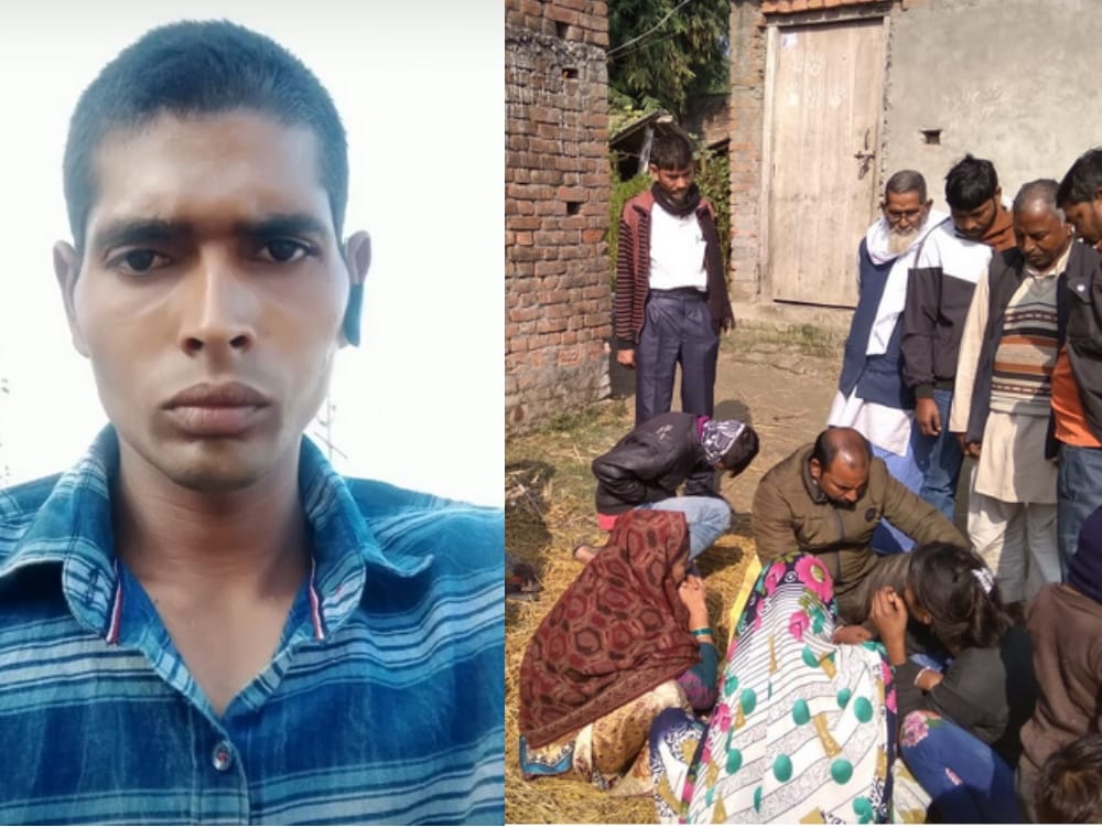 handicap boy burn alive at maharajganj, police post head against action