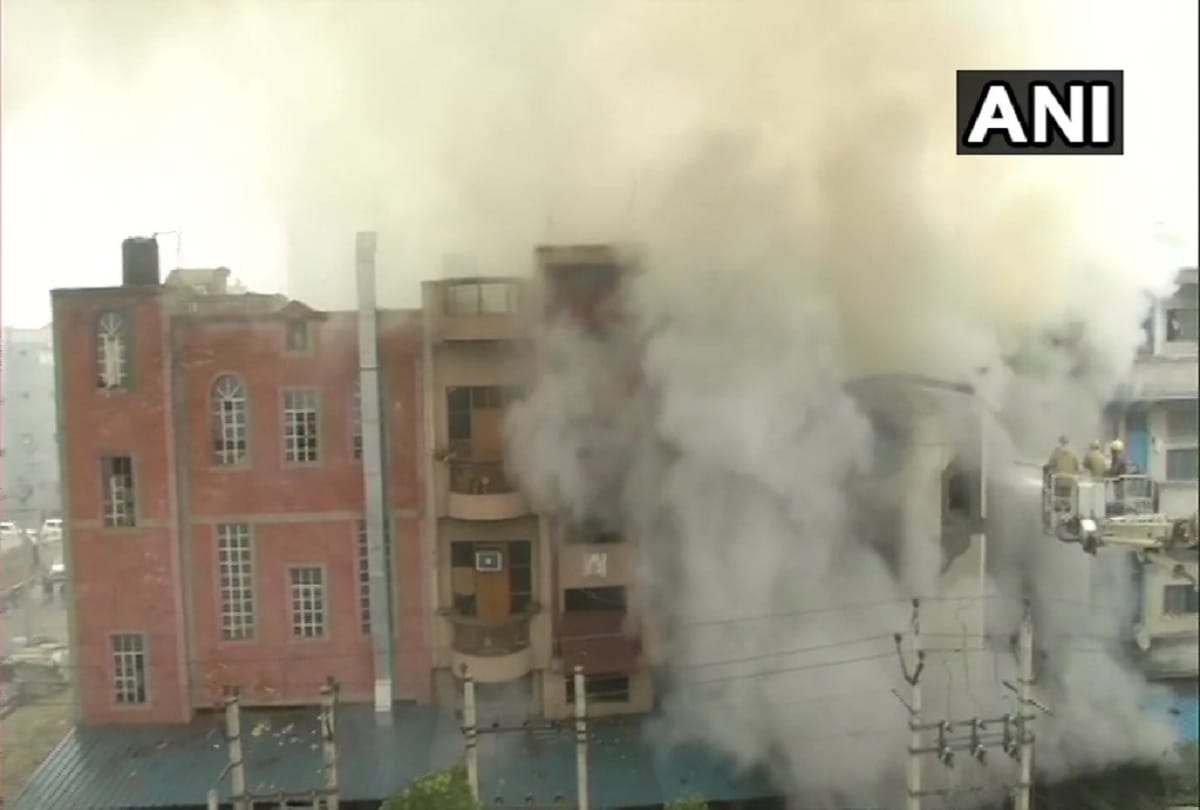 Delhi Fire News broke out in two factories in Narela Industrial area