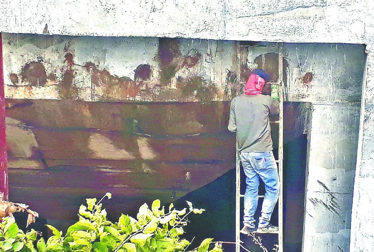 Gangajal project plant leakages before the start in agra