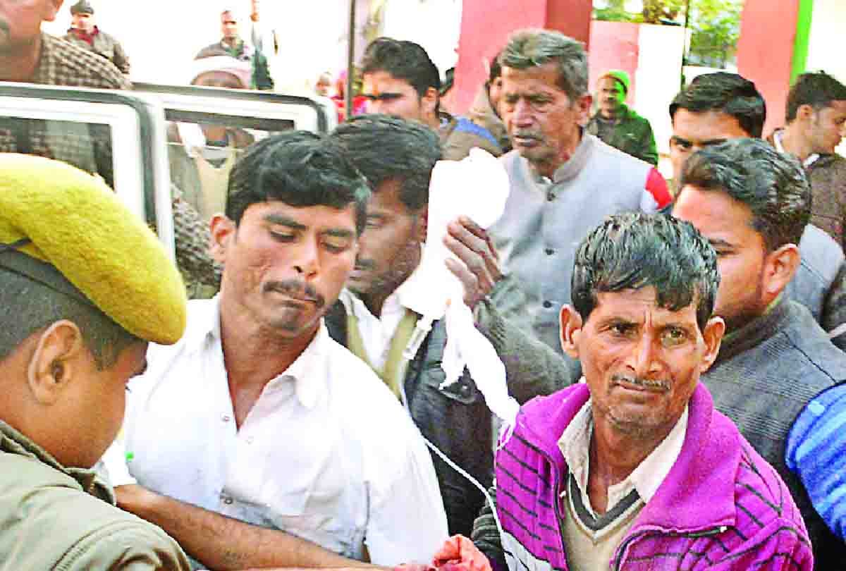 father said and the elder brother fires three bullets in the chest of the younger brother