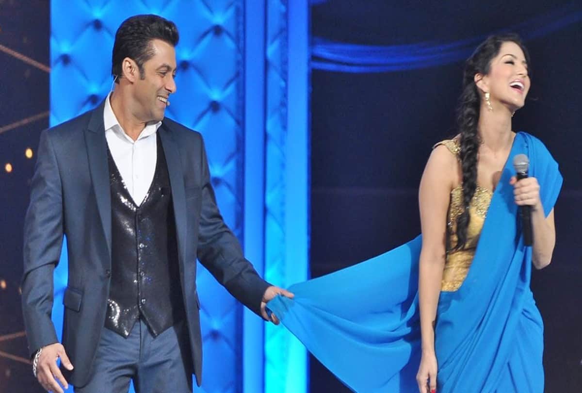 Throwback When Dabangg 3 Actor and Bigg Boss 13 Host Salman Khan gave Saree Lessons To Sunny Leone