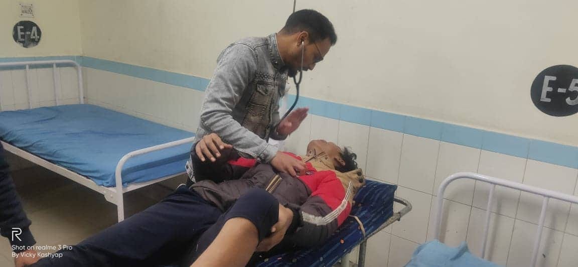 School children from Rajasthan who came to visit Nainital bus overturn on the road