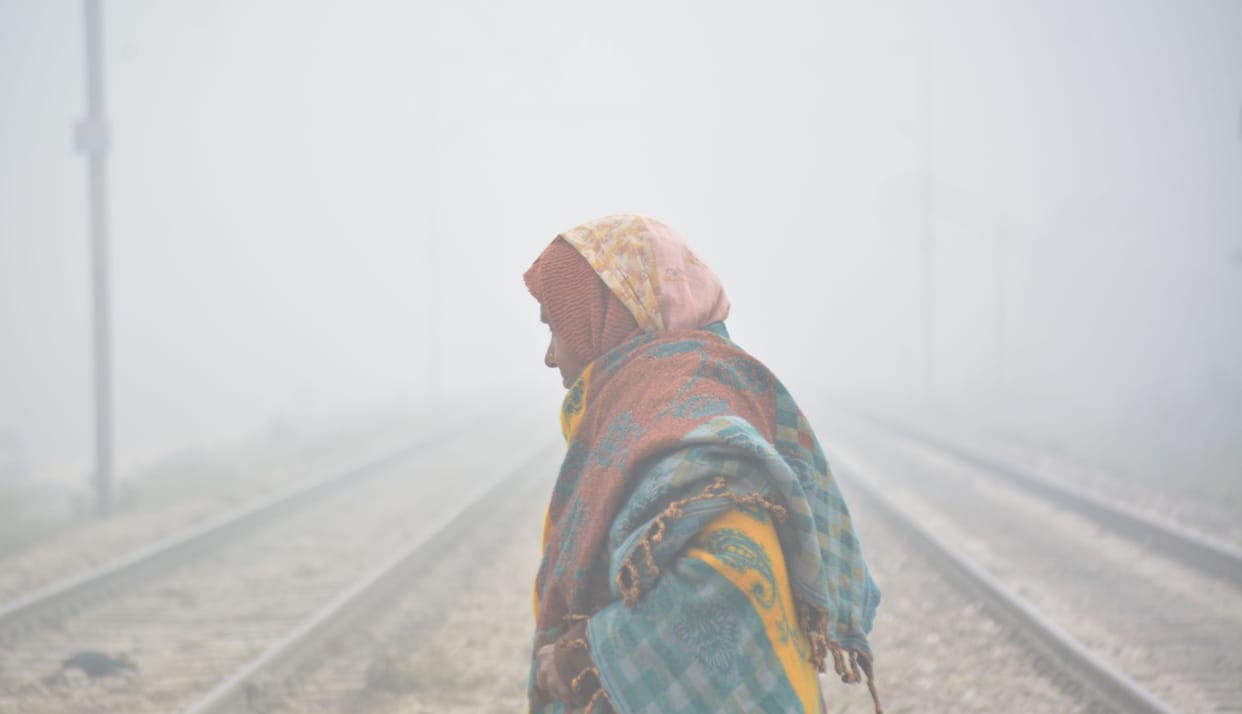 Mercury stalled at five degrees for two days, cold winds simmering