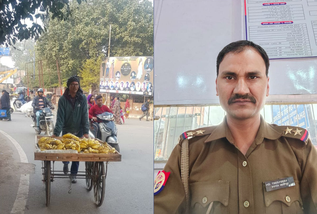 police inspector sold bananas on the streets in agra