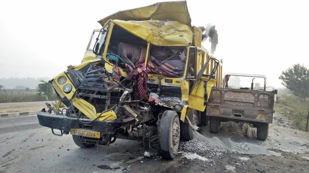 Dumper crushed cleaner son changing tires in front of father, dies