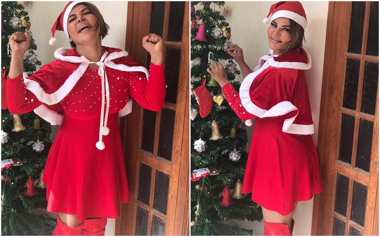Rakhi Sawant wishes merry christmas and happy new year To Fans In TikTok Videos