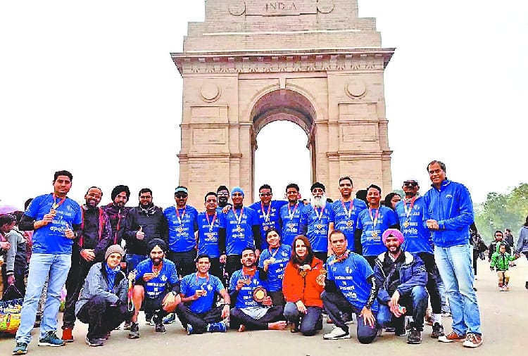 Chandigarh Runner Distance Group Complete Marathon From Sukhna Lake to India Gate Delhi