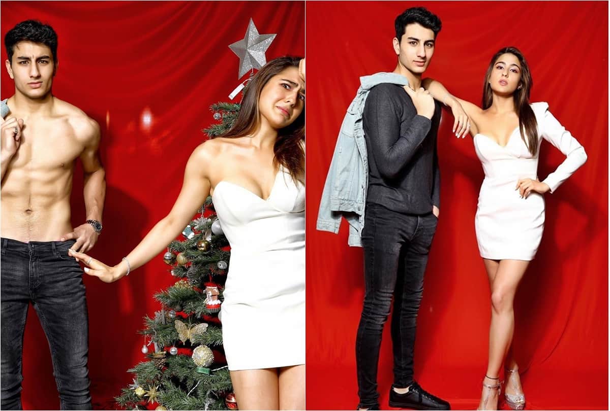 christmas photoshoot of sara ali khan ibrahim ali khan is viral on instagram