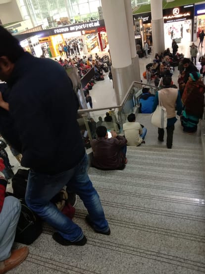 Not enough facility to sit at North India's main airport Babatpur