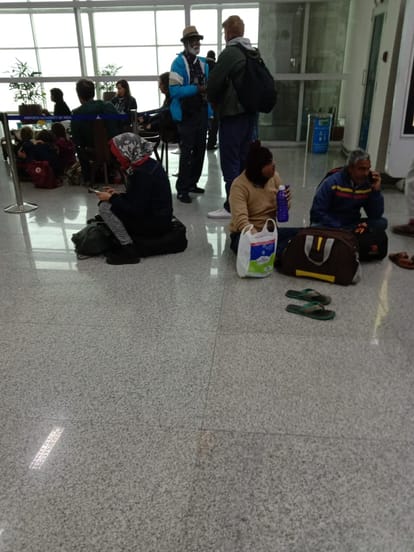 Not enough facility to sit at North India's main airport Babatpur