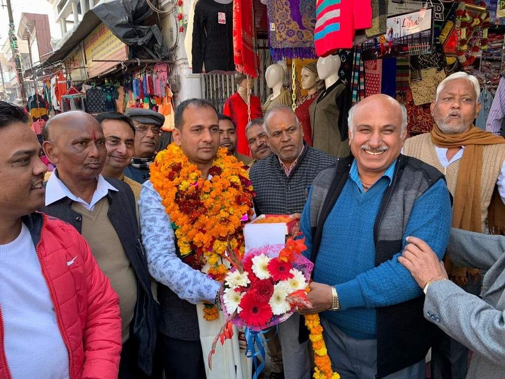 Pawan Sharma became the president of Ghat Road vyapaar sabha