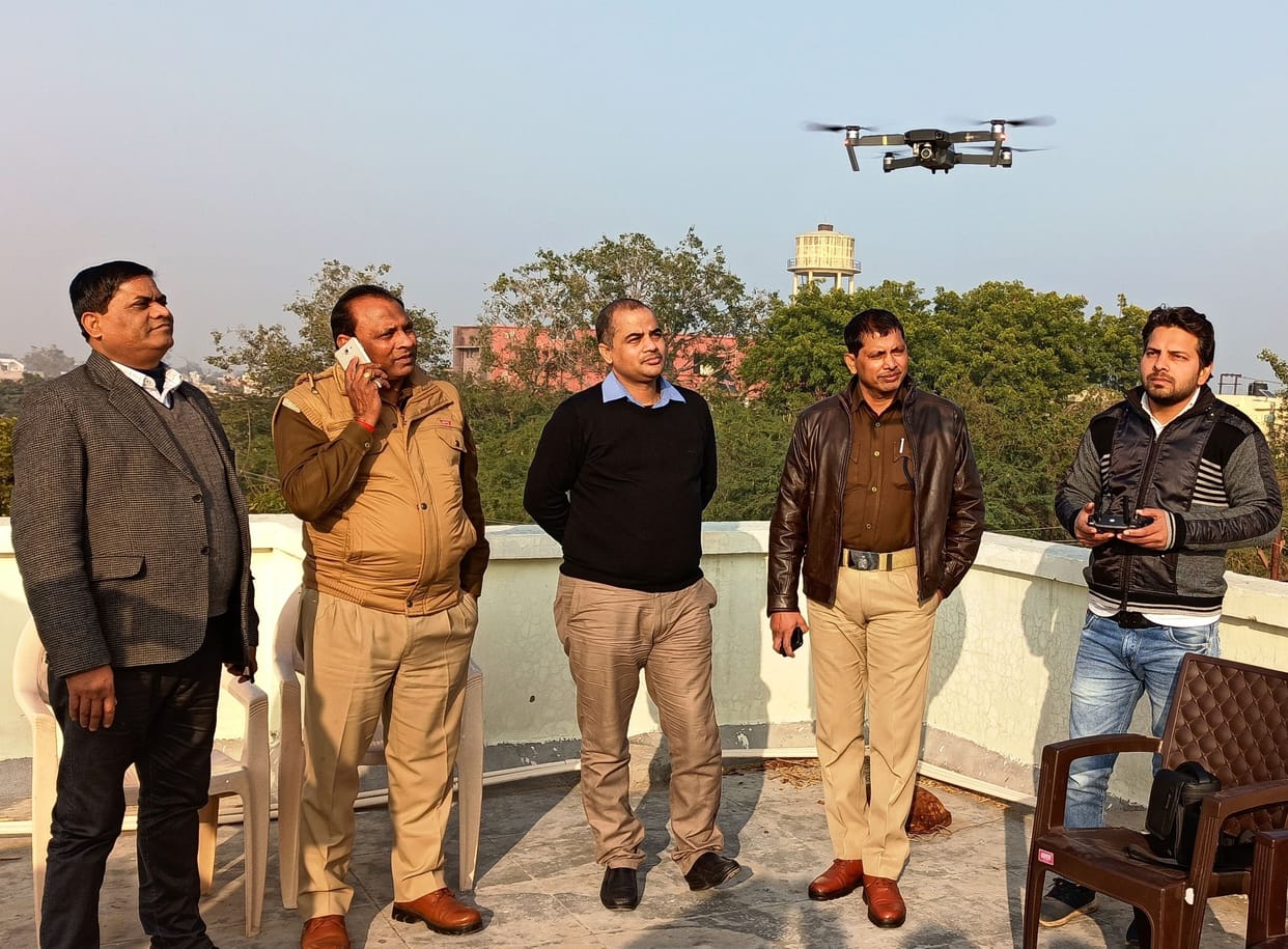 Hathras: Drone camera surveillance in Sadabad