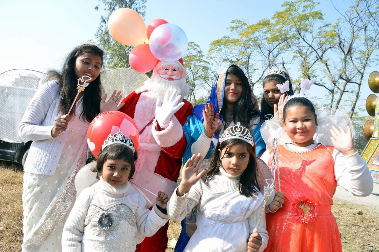 Christmas celebrated by giving gifts and sweets to children