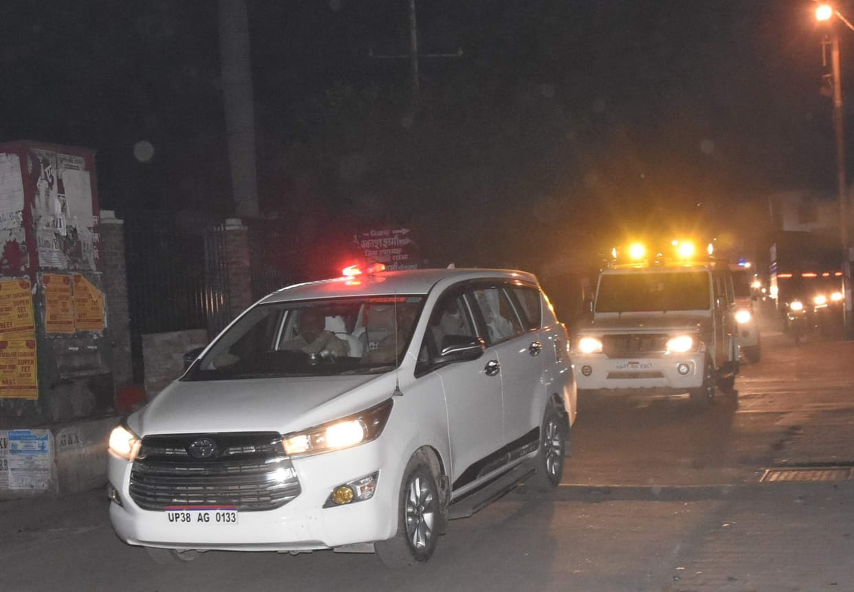 police alert in chandausi sambhal