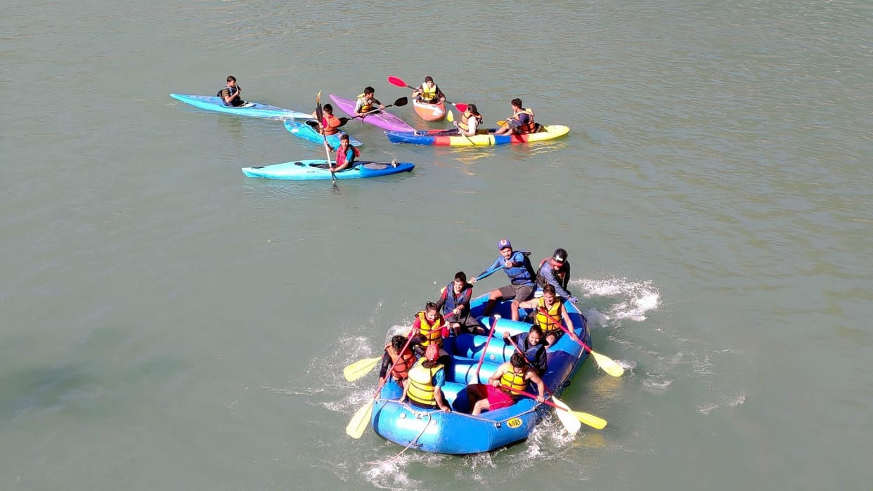 Youngsters are learning the tricks of kayaking and rafting