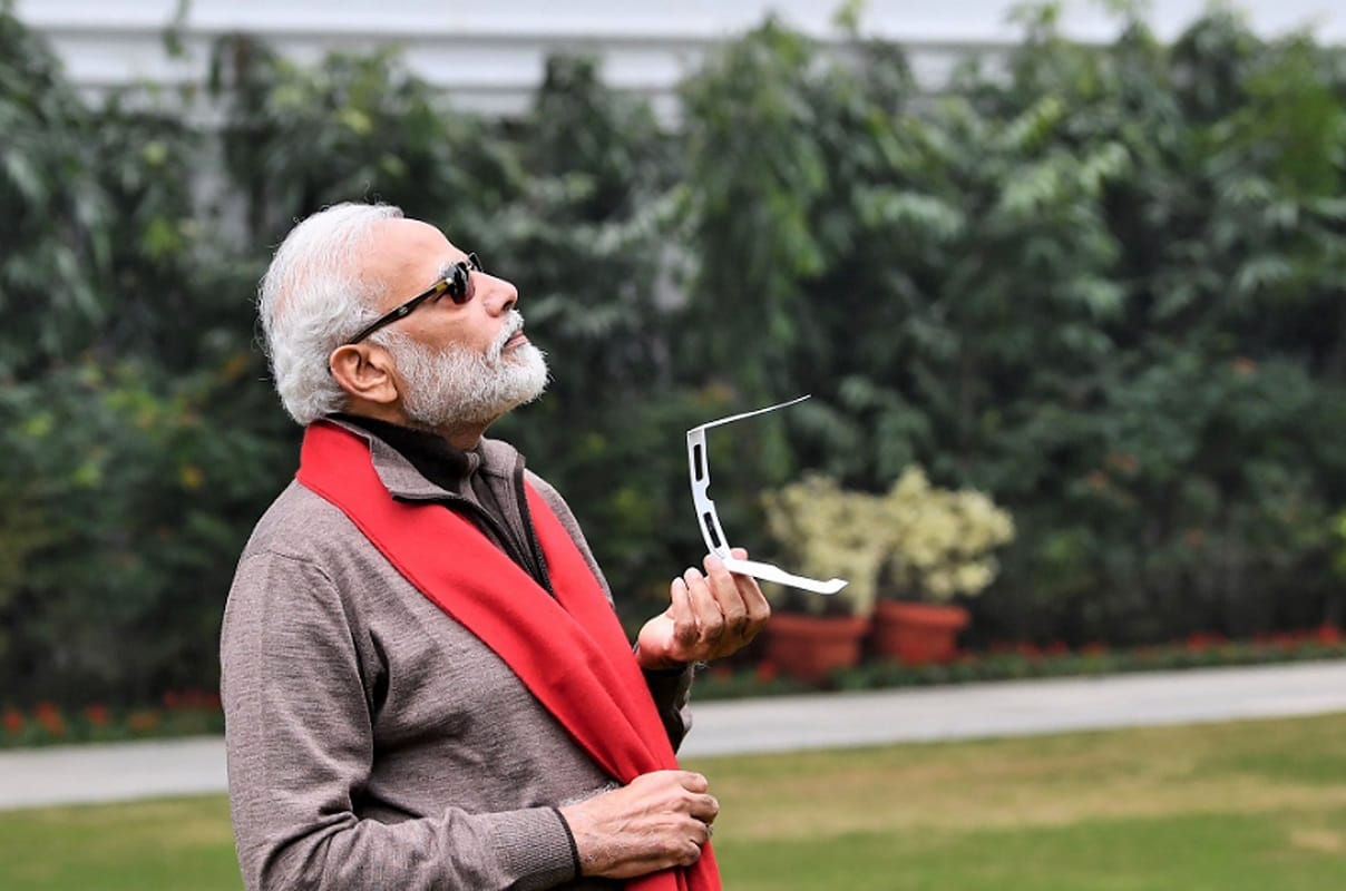 PM Modi see solar eclipse, says I was enthusiastic about it and enriched my knowledge