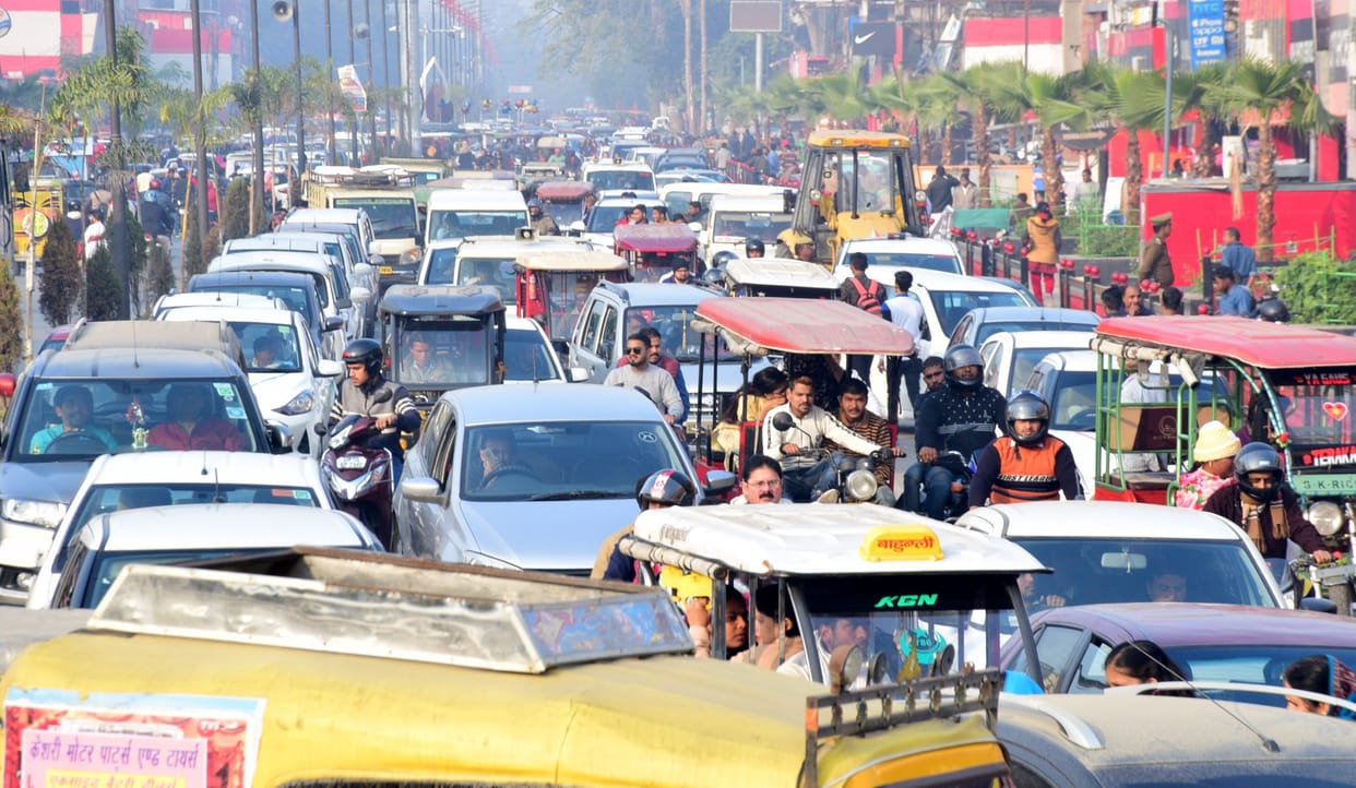 Urban arrived for a holiday, a huge jam in civil lines