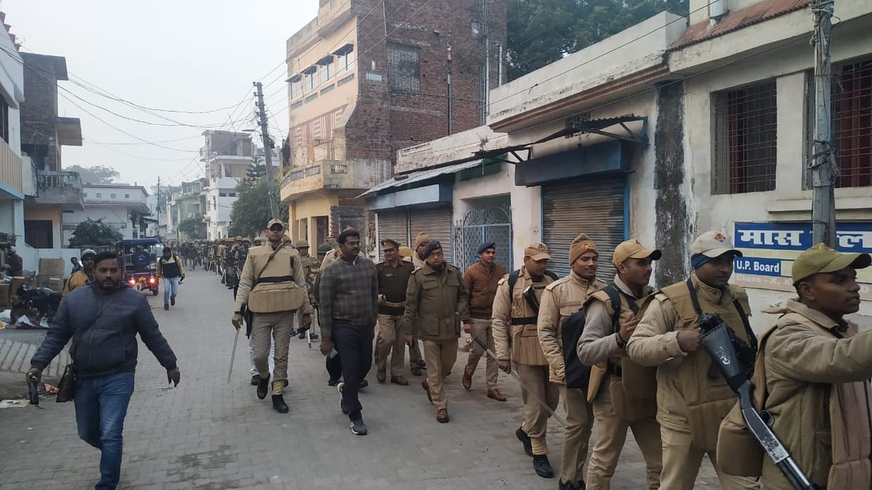 Security arrangements in Bulandshahr before Namaz