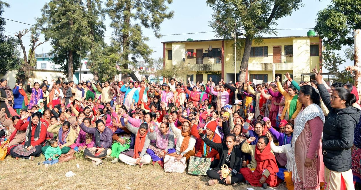Anganwadi workers rally today in support of demands