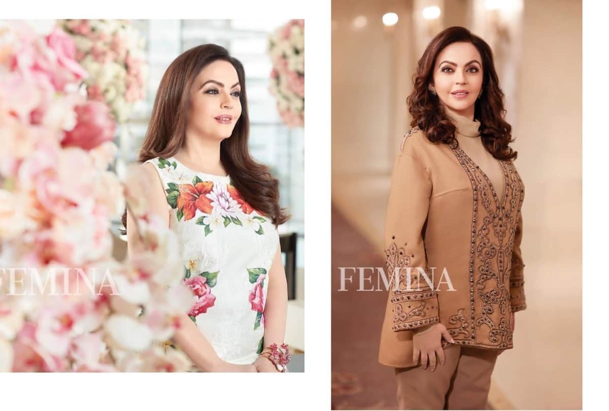 nita ambani look beautiful in peach outfit at jio wonderland carnival