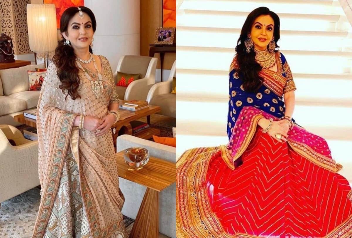 nita ambani look beautiful in peach outfit at jio wonderland carnival