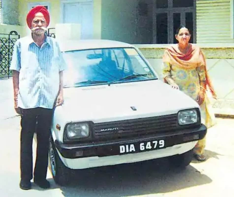 After 36 years 1983 India's first maruti 800 car fully restored in classic red shade