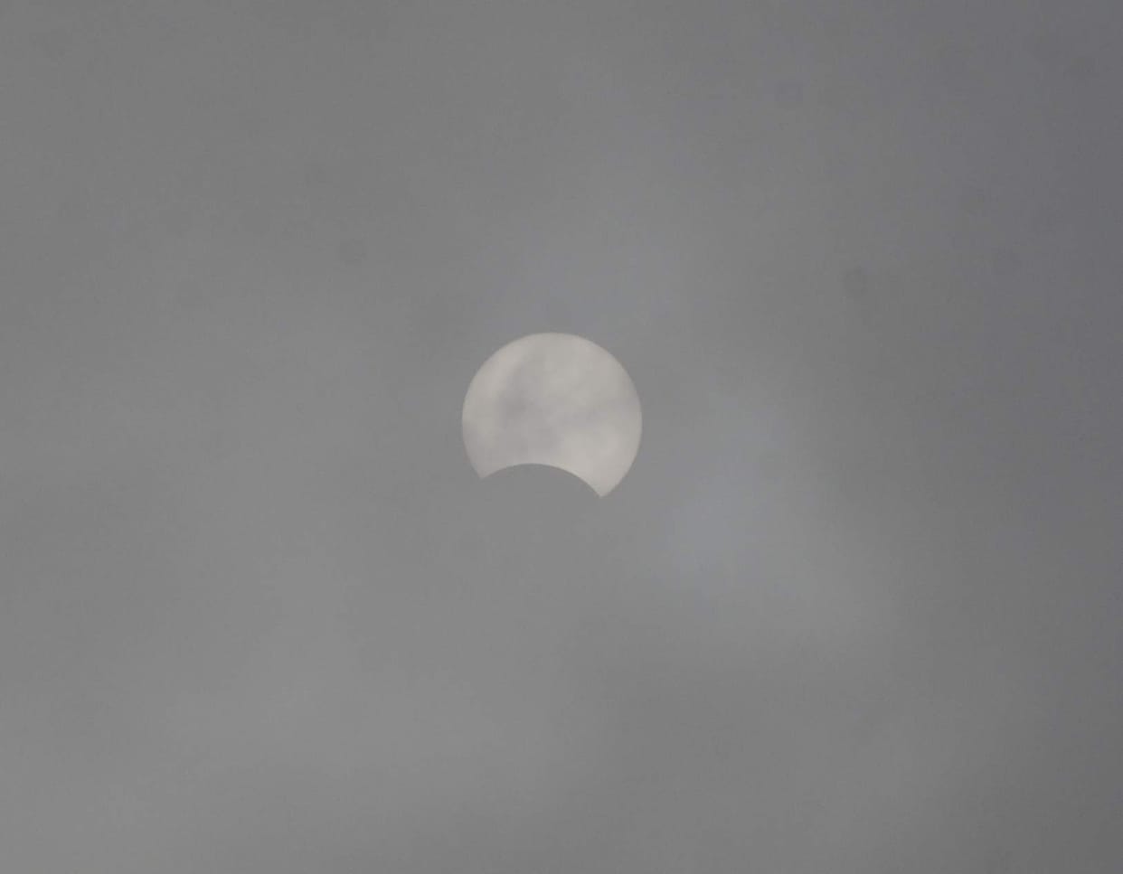View of solar eclipse from aries