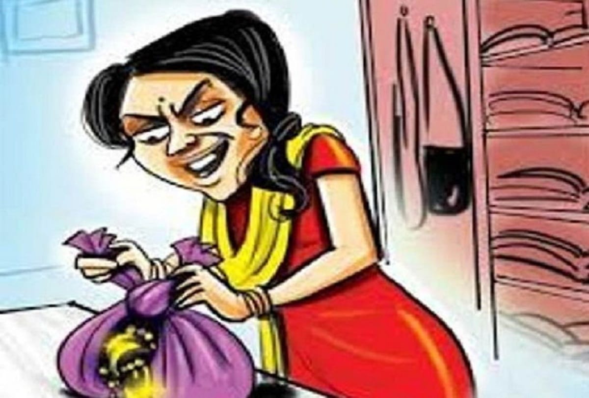 woman hired for domestic help stoles jewelleries and many expensive items from doctors house