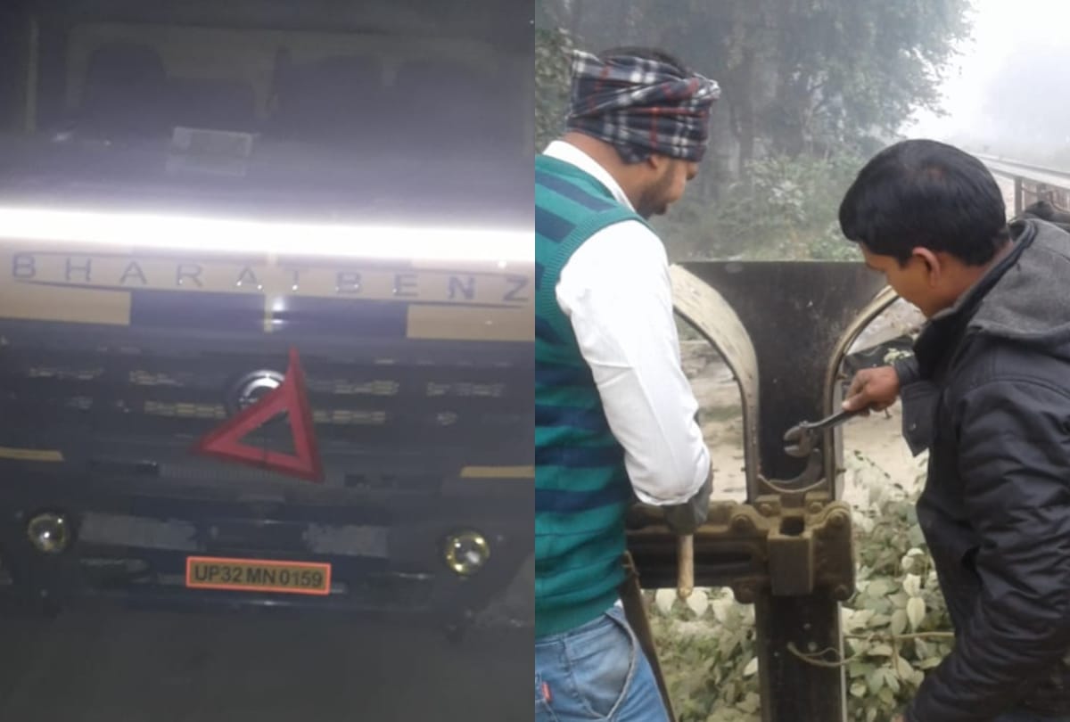 Ayodhya: Uncontrolled dumper collides with railway crossing