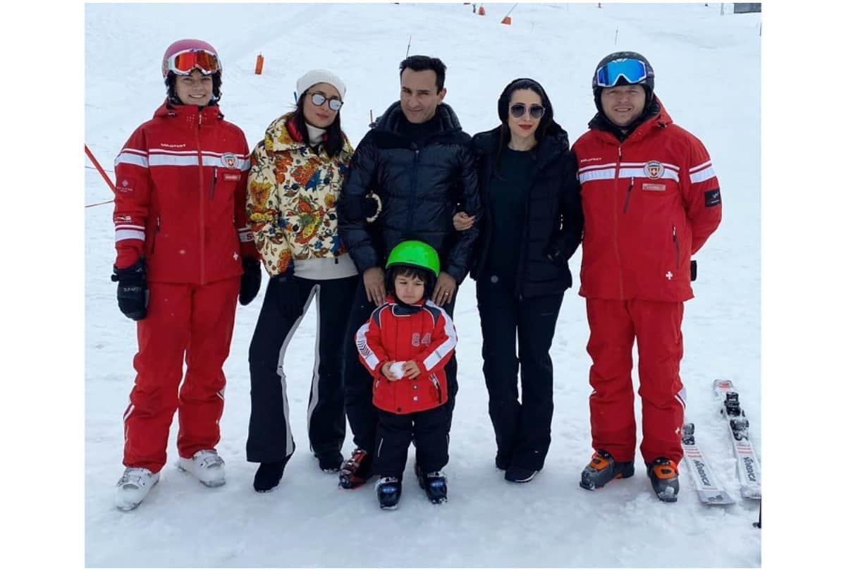 kareena kapoor karisma kapoor saif ali khan look good in switzerland holiday
