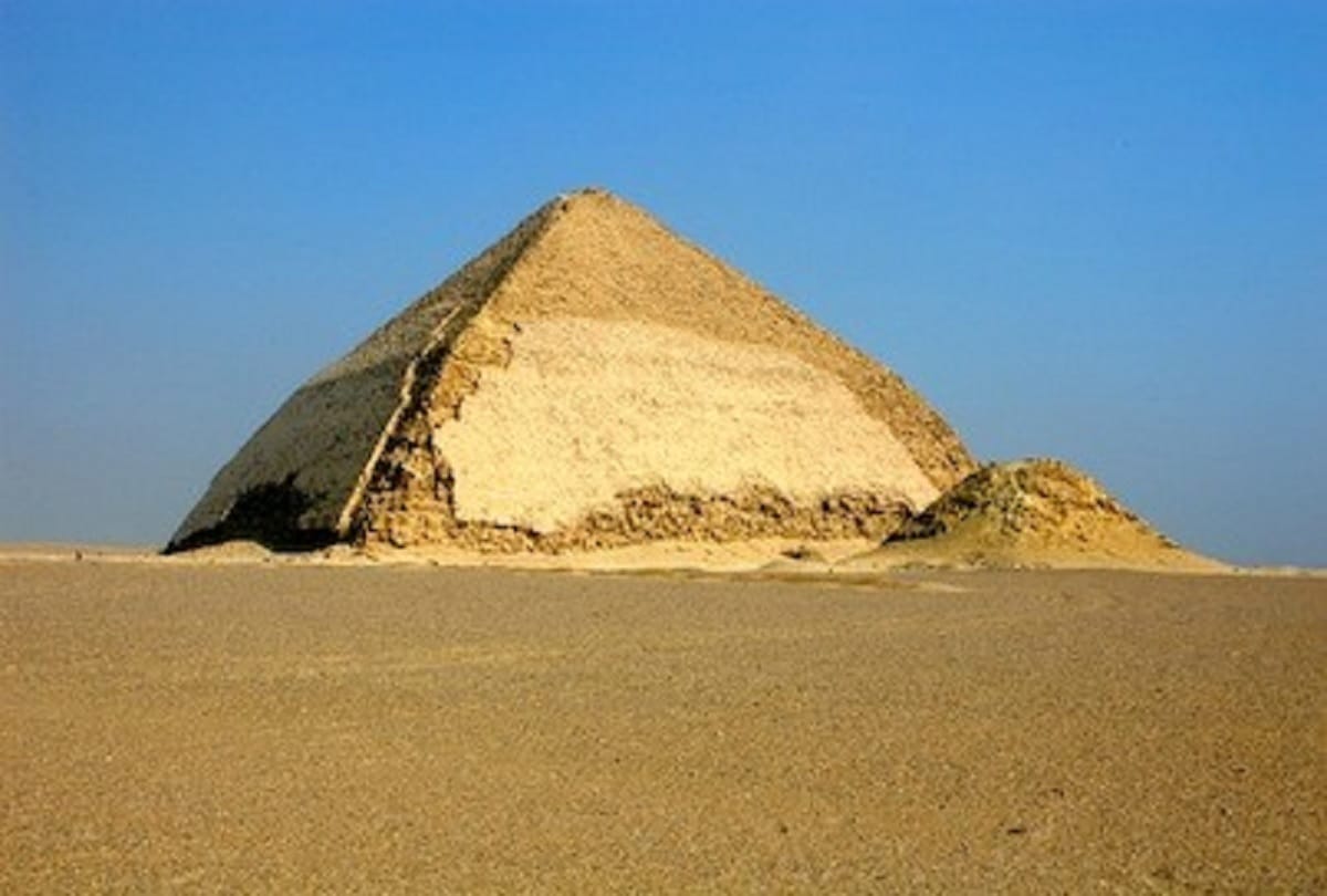 Wonders of the world Bent Pyramid ancient Egyptian pyramid of Dahshur