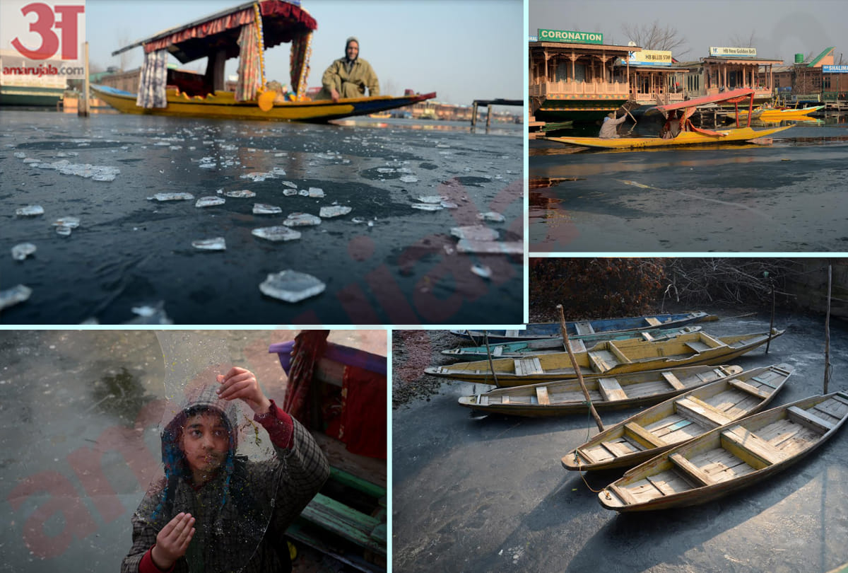 temperature of jammu kashmir, dal lake freeze in srinagar, mata vaishno devi katra temprature