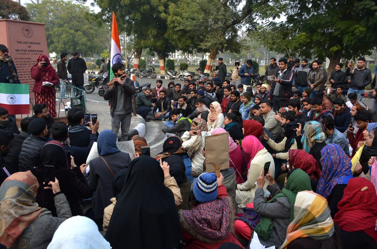 Amu Students sung national Anthem, tear out CAA Copy