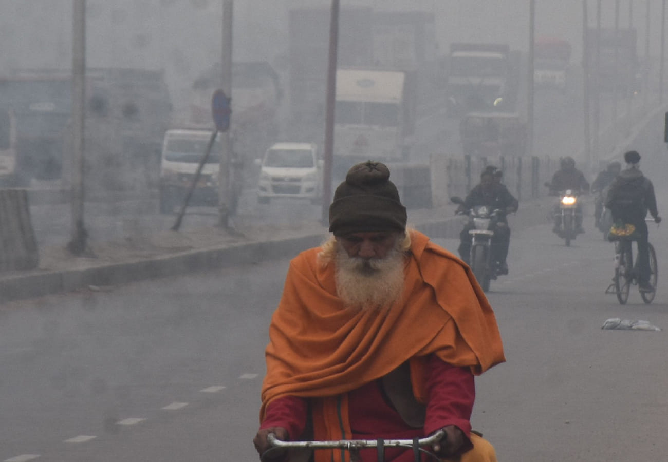 fog increases pollution, Kanpur city's AQI 500