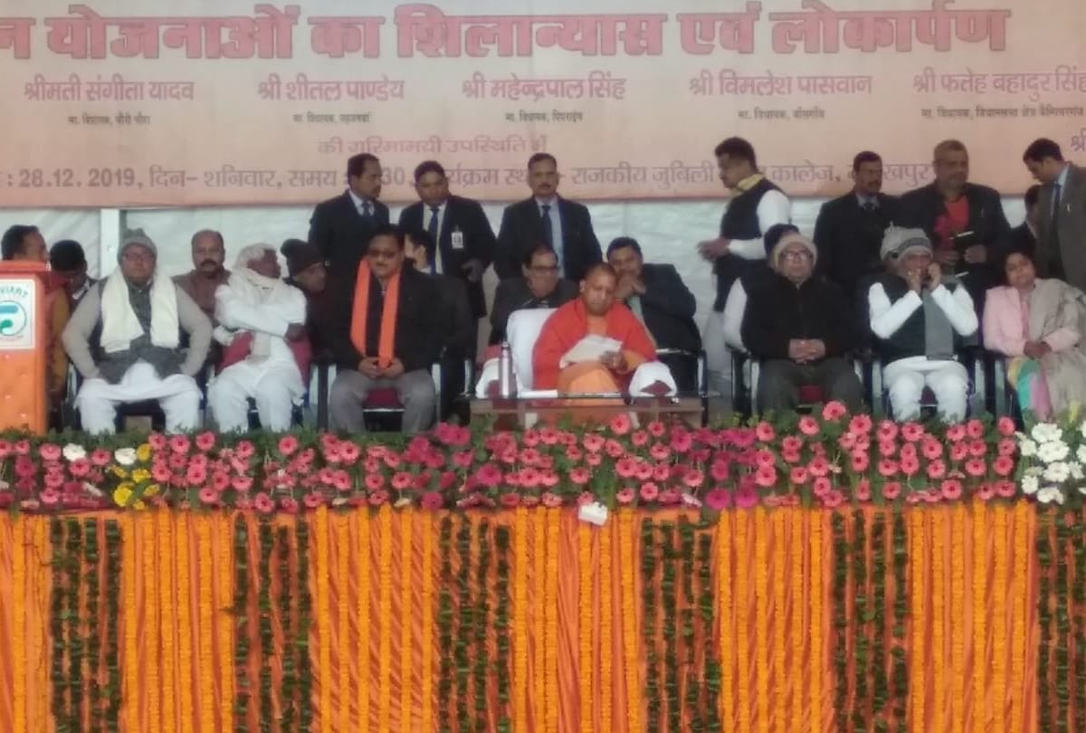 CM Yogi Adityanath Photo in Gorakhnath temple in Gorakhpur
