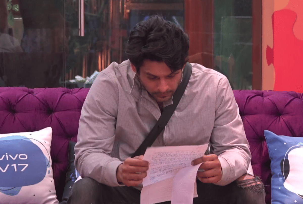 bigg boss 13 sidharth shukla crying after read her mother letter