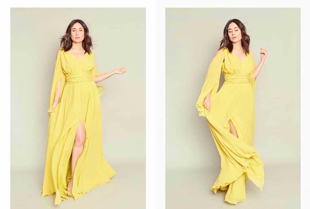 kareena kapoor wearing film good newwz promotion yellow dress is 94500 rupees