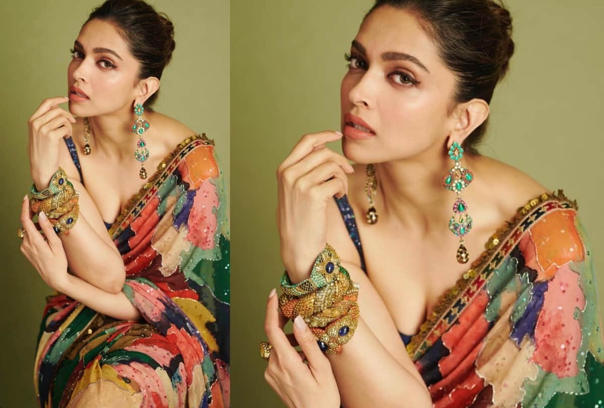 deepika padukone look elegant for chhapaak promotion in indian idol 11 set in abstract saree