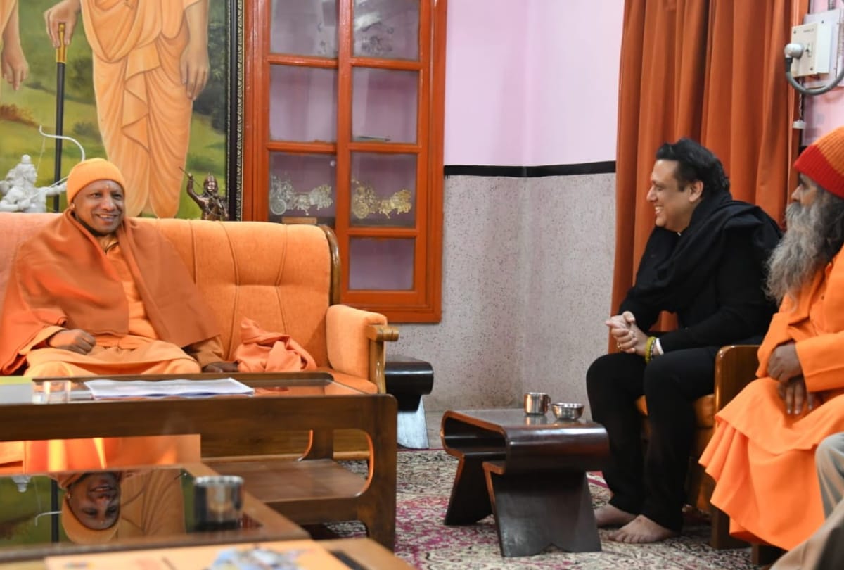 Bollywood actor Govinda meet UP Chief Minister Yogi Adityanath in Gorakhpur
