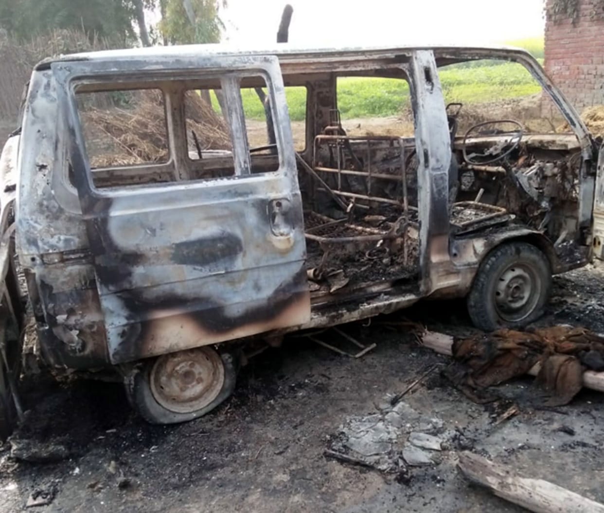 fire, accident, kasganj