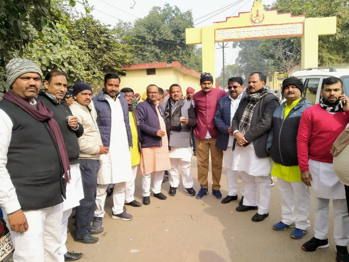 Ramgovind Chaudhary with SP workers meet bajardiha incident victims caa nrc protest